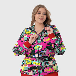 Женский 3D-костюм Глаза аниме-девушки: cool pattern, цвет: 3D-красный — фото 2
