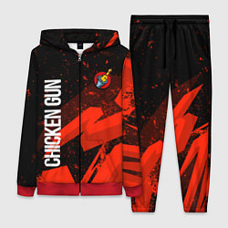 Женский костюм Чикен ган - красная абстракция