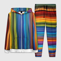 Женский костюм Разноцветные вертикальные полосы