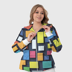 Женский 3D-костюм Тетрис цветные кубики, цвет: 3D-белый — фото 2