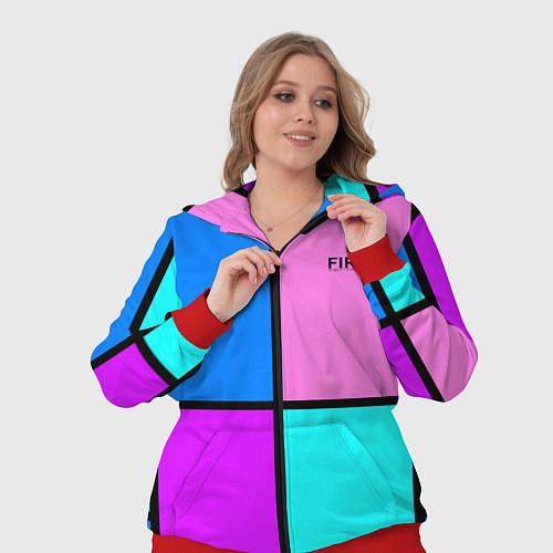 Женский костюм Firm аля 80-е / 3D-Красный – фото 3