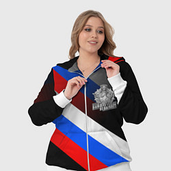 Женский 3D-костюм Пограничные войска - флаг РФ, цвет: 3D-белый — фото 2
