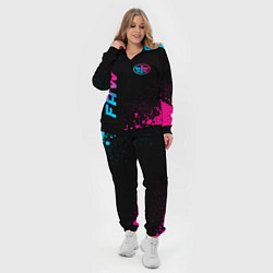 Женский 3D-костюм FAW - neon gradient: надпись, символ, цвет: 3D-черный — фото 2