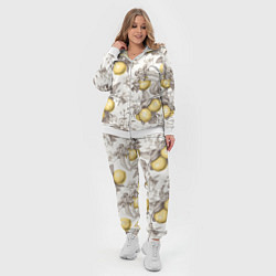 Женский 3D-костюм Лимоны - винтаж графика: паттерн, цвет: 3D-белый — фото 2