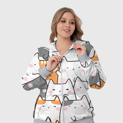 Женский 3D-костюм Семья котиков, цвет: 3D-меланж — фото 2