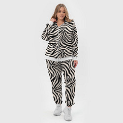 Женский 3D-костюм Полосатая шкура зебры, белого тигра, цвет: 3D-белый — фото 2