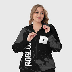 Женский 3D-костюм Roblox glitch на темном фоне: надпись, символ, цвет: 3D-черный — фото 2