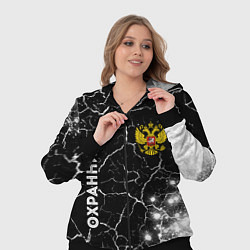 Женский 3D-костюм Охранник из России и герб РФ: надпись, символ, цвет: 3D-черный — фото 2