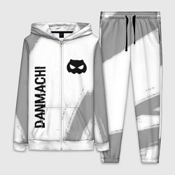 Женский 3D-костюм DanMachi glitch на светлом фоне: надпись, символ, цвет: 3D-белый