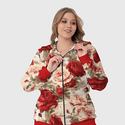 Женский 3D-костюм Розы паттерн, цвет: 3D-красный — фото 2