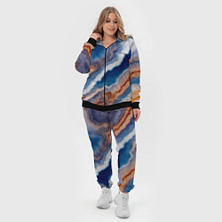 Женский 3D-костюм Волнистая разноцветная яшма, цвет: 3D-черный — фото 2
