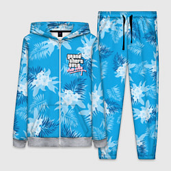 Женский 3D-костюм Цветочный паттерн - GTA vice city, цвет: 3D-меланж