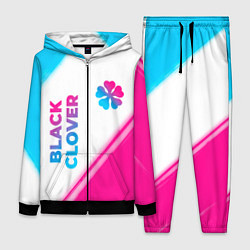 Женский 3D-костюм Black Clover neon gradient style: надпись, символ, цвет: 3D-черный