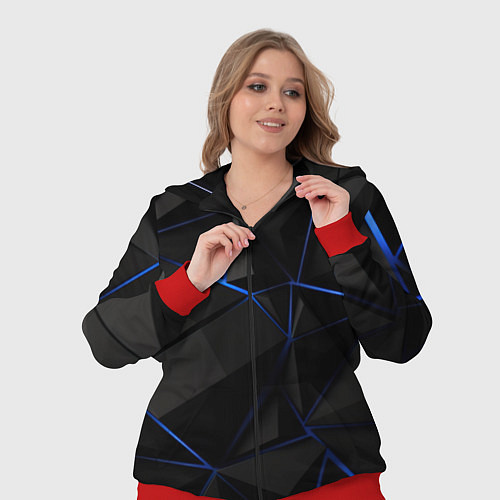 Женский костюм Black blue style / 3D-Красный – фото 3