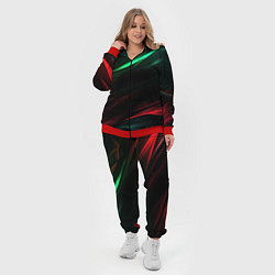 Женский 3D-костюм Dark red and green, цвет: 3D-красный — фото 2