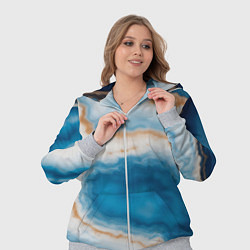Женский 3D-костюм Волна голубого агата, цвет: 3D-меланж — фото 2
