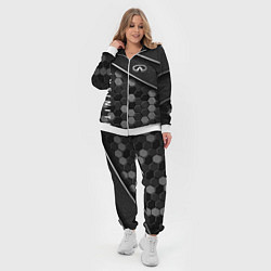 Женский 3D-костюм Infiniti - черный металл, цвет: 3D-белый — фото 2