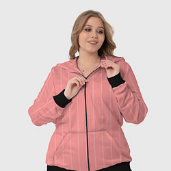 Женский 3D-костюм Благородный розовый полосатый, цвет: 3D-черный — фото 2