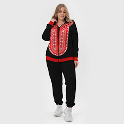 Женский 3D-костюм Красный орнамент в руском стиле, цвет: 3D-красный — фото 2