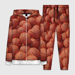 Женский 3D-костюм Узор с баскетбольными мячами, цвет: 3D-белый