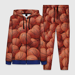 Женский 3D-костюм Узор с баскетбольными мячами, цвет: 3D-синий
