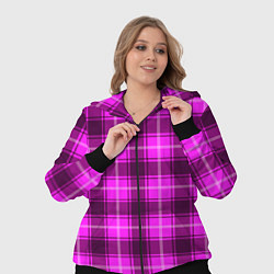 Женский 3D-костюм Шотландка розовая, цвет: 3D-черный — фото 2