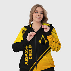 Женский 3D-костюм Assassins Creed - gold gradient: надпись, символ, цвет: 3D-черный — фото 2