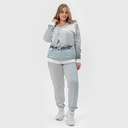 Женский 3D-костюм Акула большая белая в толще воды, цвет: 3D-белый — фото 2