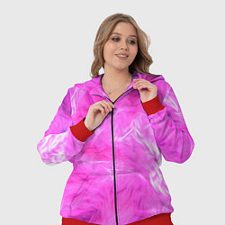 Женский 3D-костюм Розовый нежный фон, цвет: 3D-красный — фото 2