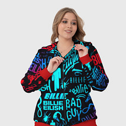 Женский 3D-костюм Billie Eilish neon pattern, цвет: 3D-красный — фото 2