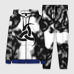 Женский 3D-костюм Скандинавский узор душа, цвет: 3D-синий