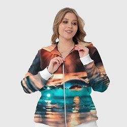 Женский 3D-костюм Поверхность воды на закате макро, цвет: 3D-белый — фото 2