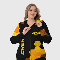 Женский 3D-костюм Chery - gold gradient вертикально, цвет: 3D-черный — фото 2