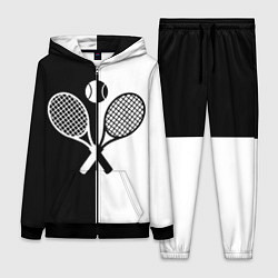 Женский 3D-костюм Теннис - чёрно белое, цвет: 3D-черный