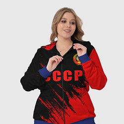 Женский 3D-костюм СССР герб брызги красок, цвет: 3D-синий — фото 2