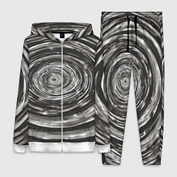Женский 3D-костюм Круги бесконечности в космосе, цвет: 3D-белый
