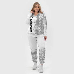 Женский 3D-костюм Exeed speed на светлом фоне со следами шин по-верт, цвет: 3D-белый — фото 2
