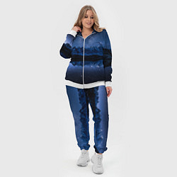 Женский 3D-костюм Галактическая зимняя ночь в горах, цвет: 3D-белый — фото 2