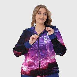 Женский 3D-костюм Стеклянный камень с фиолетовой подсветкой, цвет: 3D-синий — фото 2