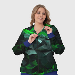 Женский 3D-костюм Зеленый океан абстракции, цвет: 3D-синий — фото 2