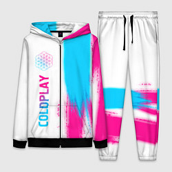 Женский костюм Coldplay neon gradient style по-вертикали