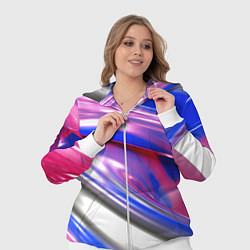 Женский 3D-костюм Вязкая абстракция в фиолетовых оттенках, цвет: 3D-белый — фото 2