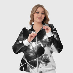 Женский 3D-костюм Черный дым и паттерны, цвет: 3D-белый — фото 2