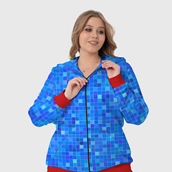 Женский 3D-костюм Голубая мозаика, цвет: 3D-красный — фото 2