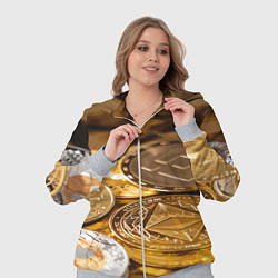 Женский 3D-костюм Виртуальные монеты, цвет: 3D-меланж — фото 2