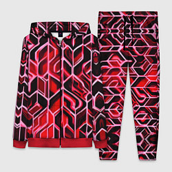 Женский 3D-костюм Красный узор, цвет: 3D-красный