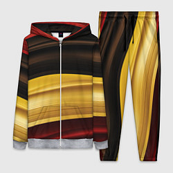 Женский костюм Черный красный желтый цвет абстракции