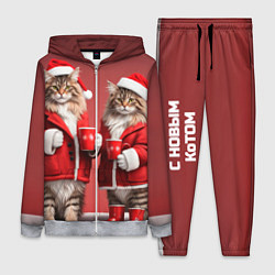 Женский костюм С новым котом - два кота в костюмах Санты