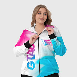 Женский 3D-костюм GTA6 neon gradient style вертикально, цвет: 3D-черный — фото 2