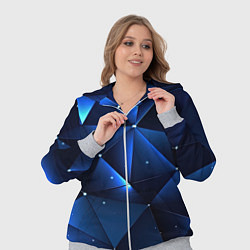 Женский 3D-костюм Синяя геометрическая абстракция, цвет: 3D-меланж — фото 2
